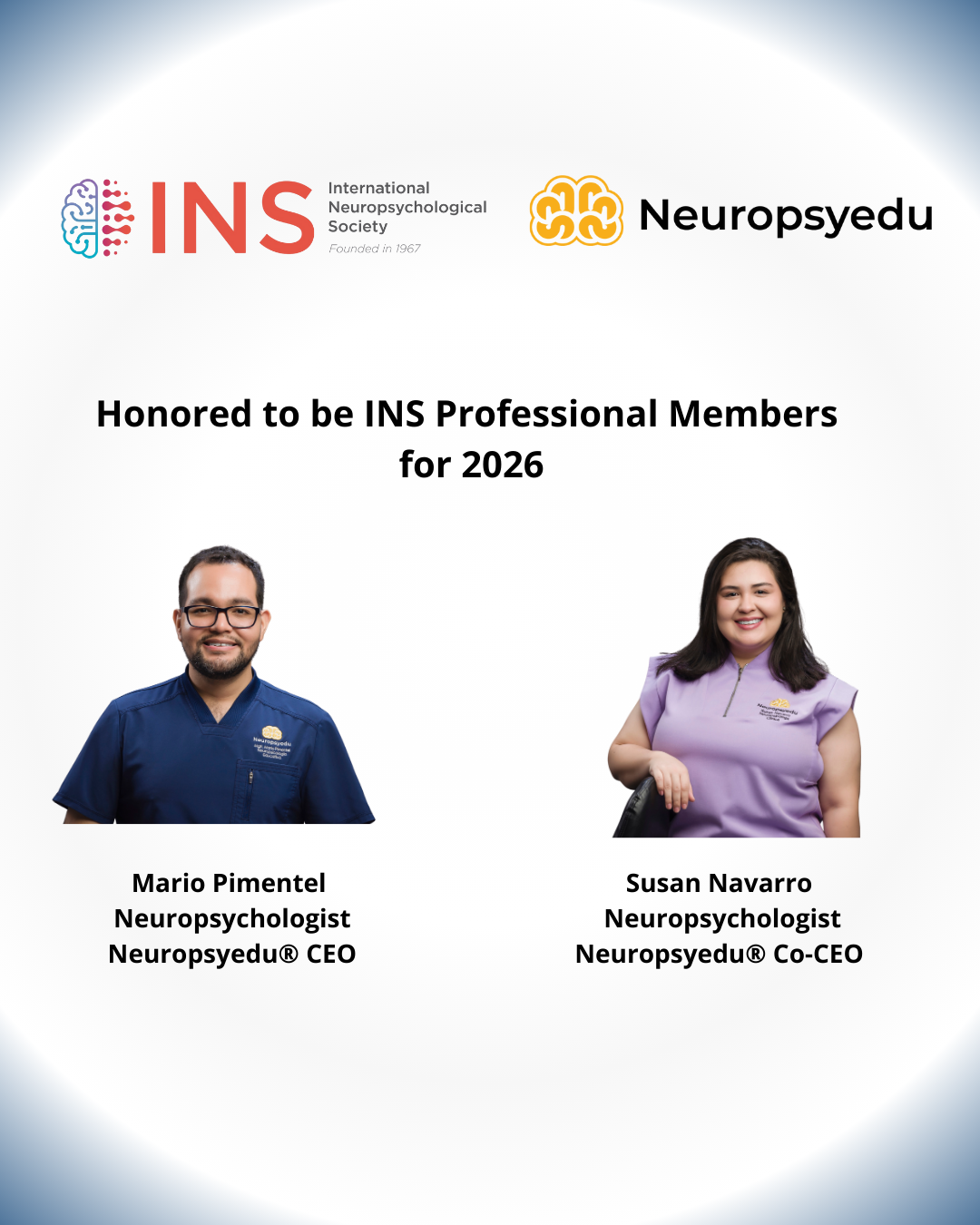Neuropsyedu® Founders Join the International Neuropsychological Society (INS) as Professional Members